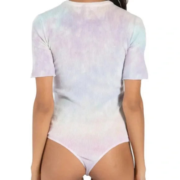 NWOT! - n:PHILANTHROPY Suri Pastel 100% Cotton Tie Dye Short Sleeve Bodysuit - Picture 8 of 10
